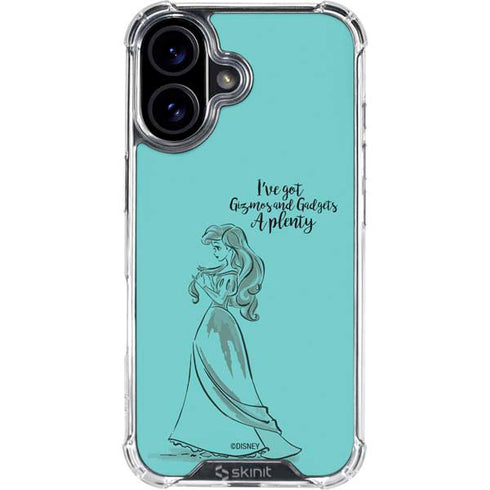 Disney Princess Ariel Gizmos and Gadgets Art iPhone 16 Clear Case